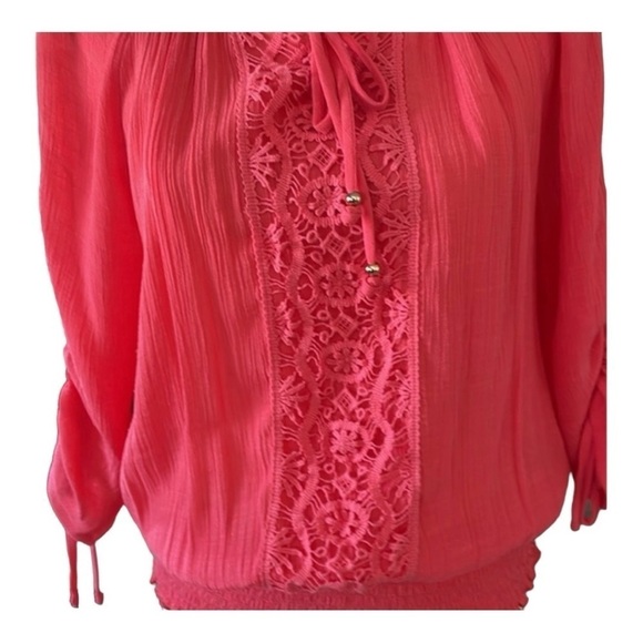 ♥️iZ Byer♥️ Crochet, Coral, Blouse size (XL) - Picture 3 of 6